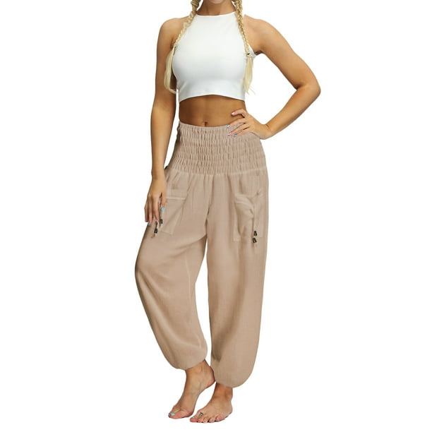 Aayomet Joggers For Women Women's Jogger Pants High Waisted Sweatpants  Drawstring Lounge Joggers for Women with Pockets,Brown L