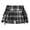 Black White, variant on xiaxaixu Women Pleated Skirt Lace Up Waist Plaid Mesh Hem Spring Clothing