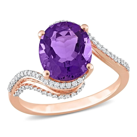 Everly Women's Amethyst 14K Rose Gold Engagement Ring