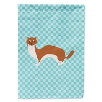 Caroline's Treasures BB8044GF Weasel Blue Check Flag Garden Size , Small, multicolor