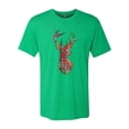 thumbnail image 2 of Wild Bobby, Trippy Colorful Buck Head Rainbow Hunting Deer Mosaic Animal Lover Mens Premium Tri Blend T-Shirt, Envy, 2XL, 2 of 3