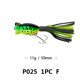 thumbnail image 2 of 11g 5cm Topwater Popper señuelos Wobblers artificiales cebo con cola de falda (estilo F) Ehuebsd Para estrenar, 2 of 9