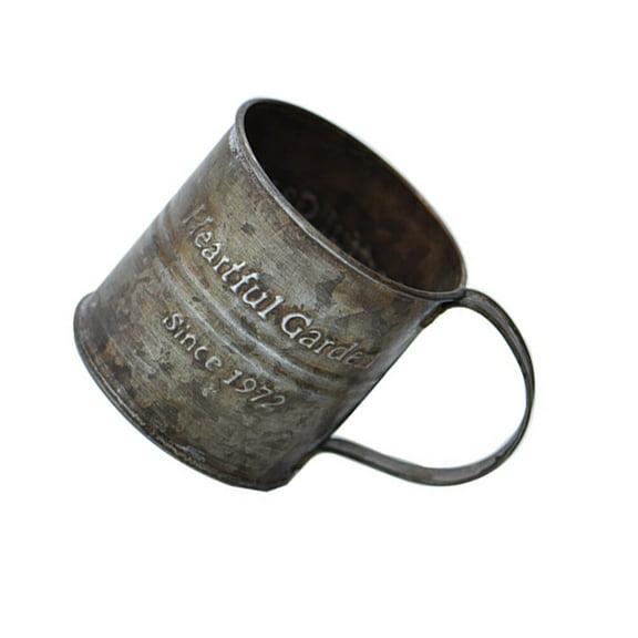 COSMOBETTY Cute Planter In Vintage Wrought Iron Decorative Bucket Metal Flower Container House Decoration Chic