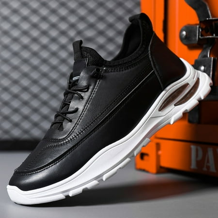 

Cathalem Slippers Men Indoor Sneaker Mens Shoes Large Size Casual Leather Laace Up Solid Color Casual Mens Air 1 Low Sneaker B 10.5