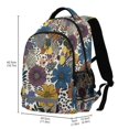 thumbnail image 2 of FORMRS Kids School Backpack Elementary Student Unisex Travel Bookbag with Reflective Stripes, Blue Flowers, 2 of 7
