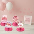 thumbnail image 5 of WIRESTER Set of 9 Pink Glitter Baby Girl Honeycomb Centerpieces – Table Top Party Decorations & Favors, 5 of 6