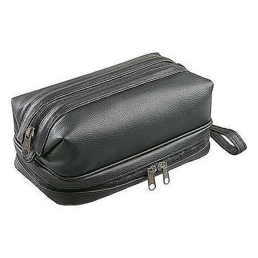 Jumbo Leatherette Framed Travel Kit with Top Zip Opening and Zip-Around Bottom for Bonus Travel Items - image 2 of 3