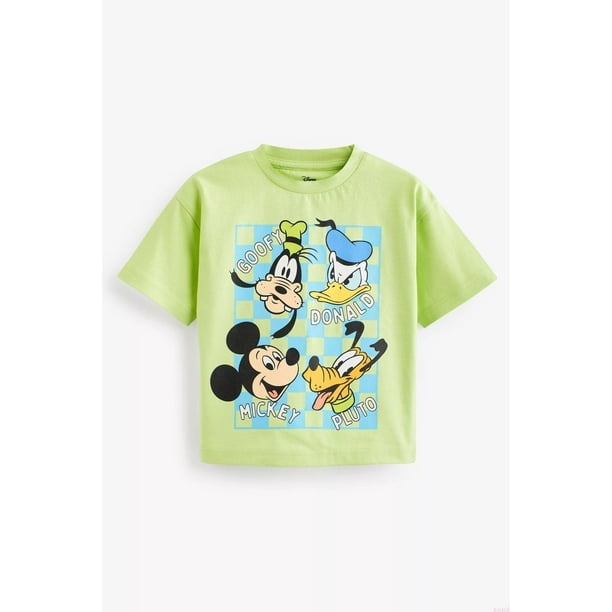 Camiseta de dibujos animados para niñas, camisa Base de cuello redondo informal a la moda, camisetas con estampado de Minnie, camisetas lindas de manga corta, ropa de verano