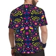 thumbnail image 2 of Wukai Colorful Mexican Print Men's Short-Sleeved Mesh T-Shirt,Quick-Dry Short Sleeve Workout T-Shirt-X-Small, 2 of 8