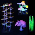 thumbnail image 3 of 4x silicona Artificial simulación fluorescente Coral acuario decoración B Sunnimix coral oscuro, 3 of 8