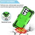 thumbnail image 3 of Galaxy S21 Ultra Case Clip Belt Holster, TakFox Shockproof Swivel Defender Heavy Duty Armor Protective Hard Cases With Kickstand Protector Rugged Cover Shell For Samsung Galaxy S21 Ultra - Green, 3 of 6