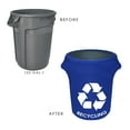 thumbnail image 2 of 37 Gallon Spandex Trash Can/Waste Container Cover - Royal Blue w/ Recycling Logo, 2 of 2