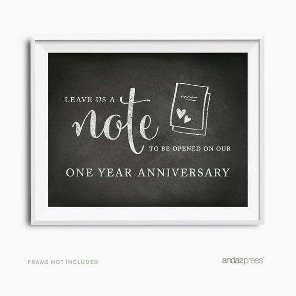 Time Capsule - Leave Us A Note Vintage Chalkboard Wedding Party Signs