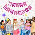 thumbnail image 3 of Banner de cumpleaños Woizoeiy, rosa intenso, para niñas, princesa, 3 of 7