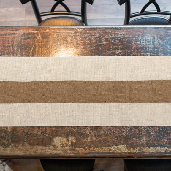 OUNONA Decorative Yellow Flax Table Runner for Fall Party Dining Room and Buffet Table Cover