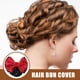 thumbnail image 5 of BRIGHTFUFU 2 redecillas con lazo para el pelo, doradas, para moños, para uso profesional, para clase, trabajo diario (rojas), 5 of 8