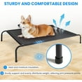 thumbnail image 2 of YEXJ Cooling Elevated Dog Bed, Raised Portable Dog Cots Beds No-Slip Feet Durable Portable Indoor & Outdoor Pet Hammock Bed, 49x31.5x8 Inch, Black, 2 of 8