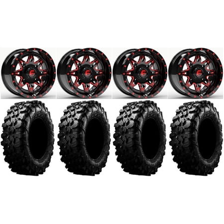 Fuel Lethal Red 14 Wheels 32 Carnivore Tires Polaris RZR XP 1000 / PRO XP / Ranger XP 900/1000