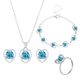 thumbnail image 1 of Fiudx Conjunto de Joyas de Amor, Elegante Collar y Pulsera de Cristal, Pendientes Impresionantes para Mujer, Ligeros y Cómodos de Llevar, Perfectos para Regalar En San Valentín, Una Opción Romántica., 1 of 6