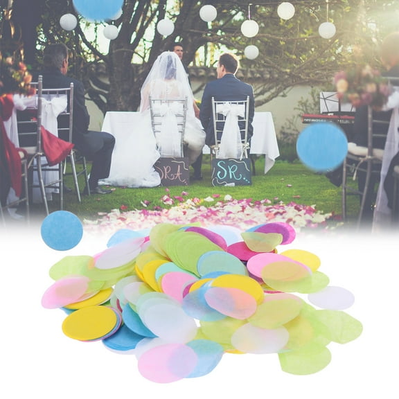 WHAMVOX Colorful Paper Confetti for Wedding Table Decoration Assorted Color Romantic Party Sprinkle 2 5cm