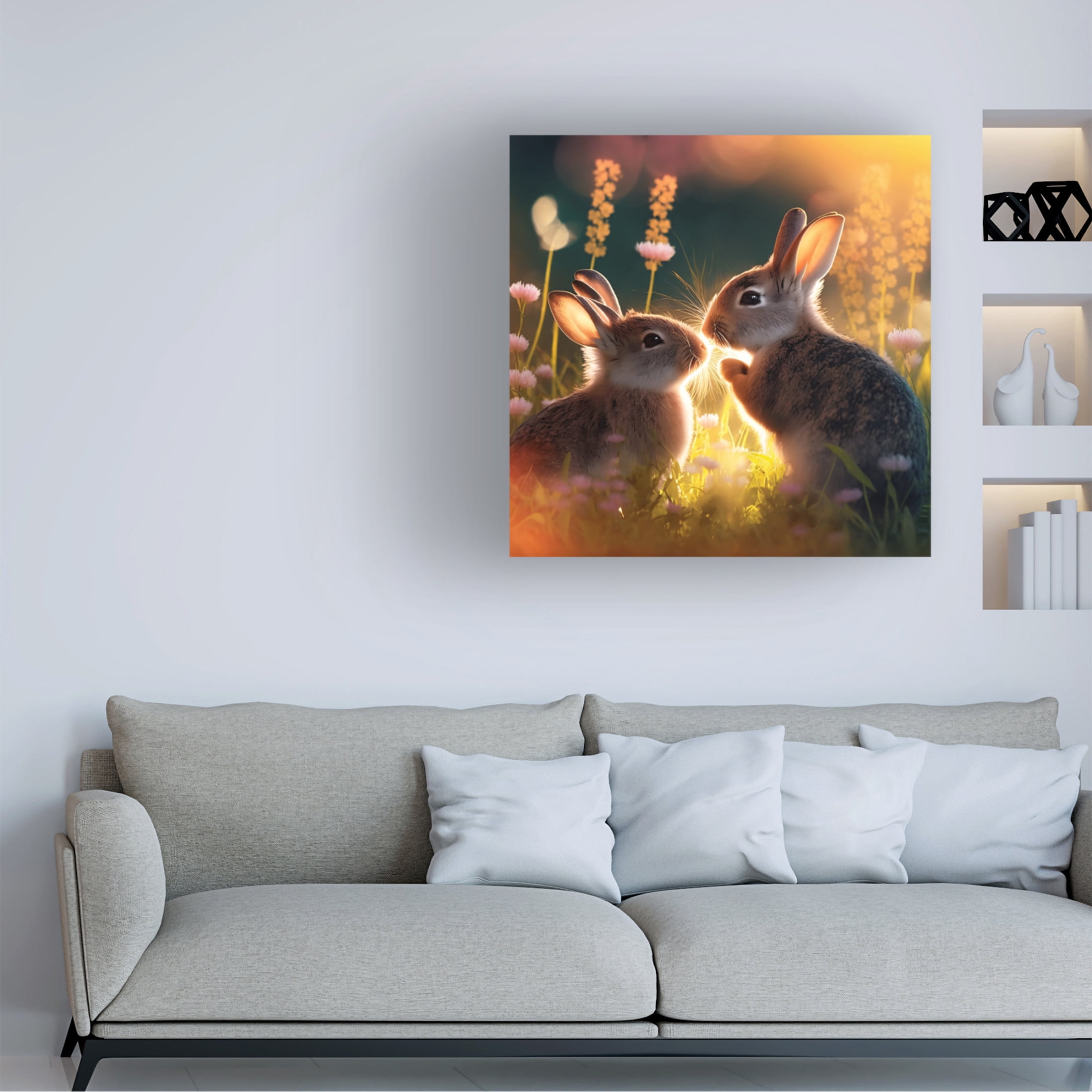 Canvas Wall Art - Ray Heere 'Woodland Animals 36' Wall Art for Living Room, Bedroom, or Office Décor by Trademark Fine Art - 18 x 18 Inches