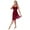 Burgundy, variant on Women's Lyrical Chiffon Ballet Dance Dress Asymmetric High-Low Skirt