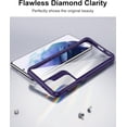 thumbnail image 2 of for Samsung Galaxy S21 Plus Case Clear [Anti-Yellowing] Anti-Scratch Transparent Hard Back and Soft Edge [Military Grade Drop Protection] Shockproof Phone Cover - Purple, 2 of 11