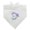 White, variant on Great White Shark Cartoon in Ocean Dog Pet Bandana - Black