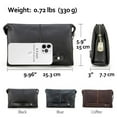 thumbnail image 4 of Contact's Code Lock Clutch Bag for Men Leather Anti Theft Clutch Wallet Travel Purse with Handle Phone Card Holder Large Business Handbag (Black), 4 of 8