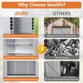 thumbnail image 4 of Sesslife 5'x3' Resin Outdoor Storage Shed with Lockable Door, Gray, 4 of 10