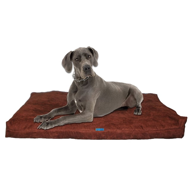 Five Diamond Collection Shredded Memory Foam Orthopedic Dog Bed,Made In USA (Brown,Extra Large Breed Dogs, 55" x 37")