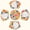 Placemats 4285, variant on Vibrant floral leopard zebra print Round Table Placemats Set Of 5 Wedge Table Mats Washable Heat Resistant Place Mat For Dining Table Kitchen Farmhouse Restaurant