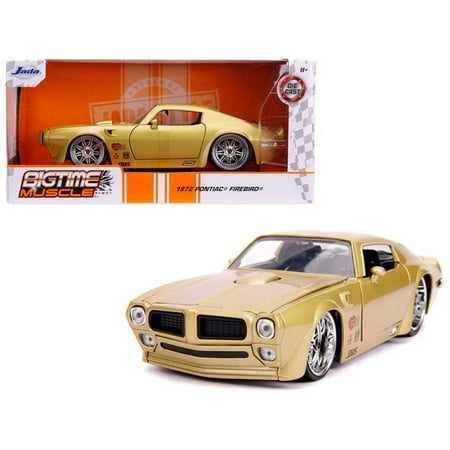 Jada 31459 1972 Pontiac Firebird Gold Metallic Hooker Bigtime Muscle 1 by 24 Diecast Model Car