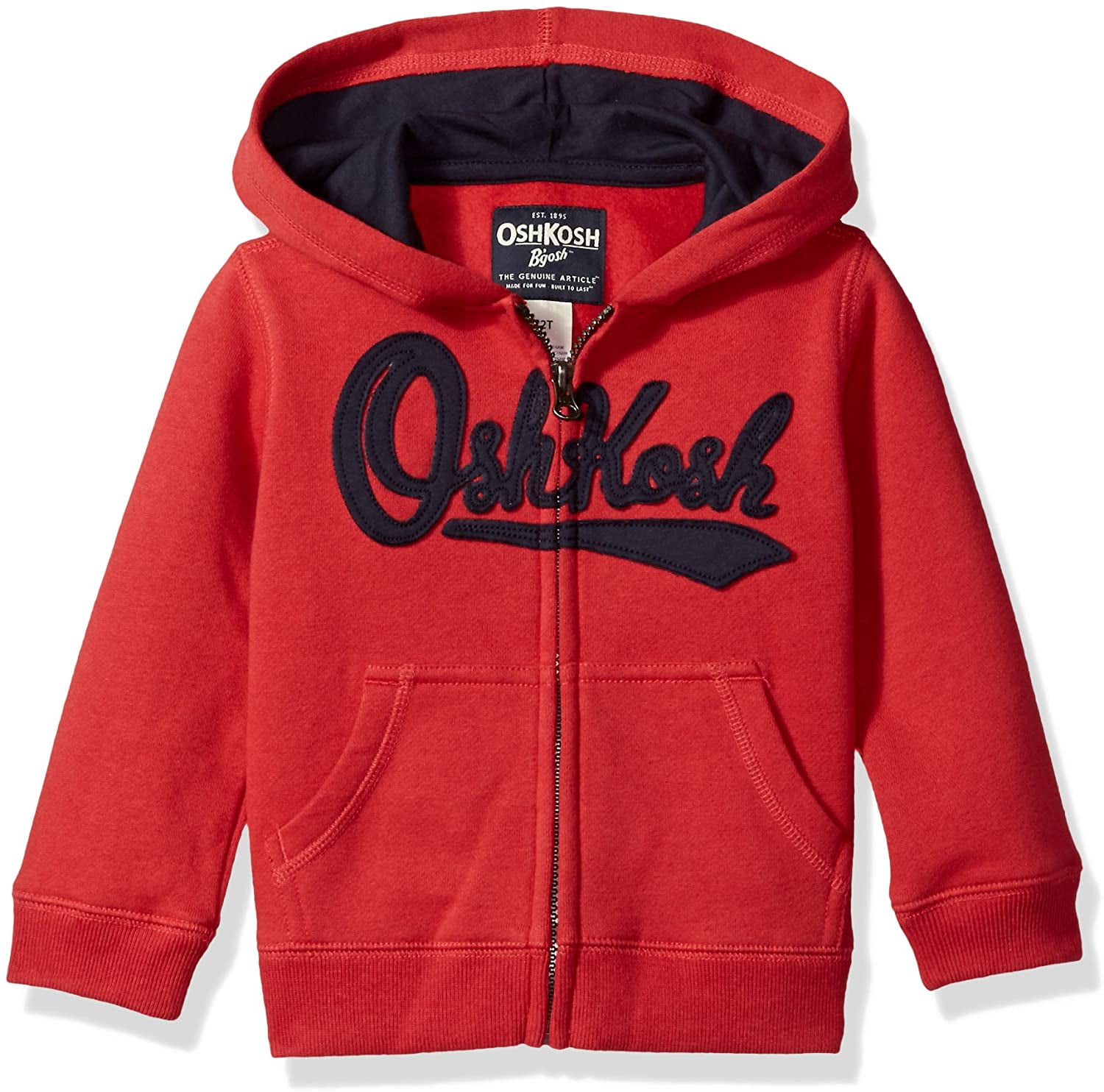 OshKosh B'Gosh Boys' Toddler Full Zip Logo Hoodie, red, 2T | Walmart Canada