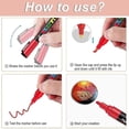 thumbnail image 3 of 24 Colors Acrylic Paint Marker Pens, Extra Fine Acrylic Paint Pens For Wood, Canvas, Rock , Glass,2, 3 of 5