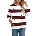 thumbnail image 3 of Zysthvn Pullover Sweatshirts for Women Plus Size Striped Casual Winter Womens Sweatshirts Long Sleeve with Pockets Crewneck Tops, 3 of 7