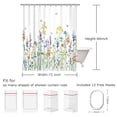 thumbnail image 4 of Cortina de ducha LIVILAN Floral Watercolor 180 x 210 cm con ganchos, 4 of 7
