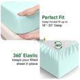thumbnail image 5 of 4 Pieces King Size Extra Soft Bamboo Bed sheet 350 TC with fitted, flat and 2 pillow covers, Moisture Wicking, Cooling, Breathable., 5 of 5