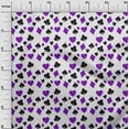 thumbnail image 3 of oneOone Viscose Chiffon Violet Fabric Poker Card Quilting Supplies Print Sewing Fabric By The Yard 42 Inch Wide, 3 of 4