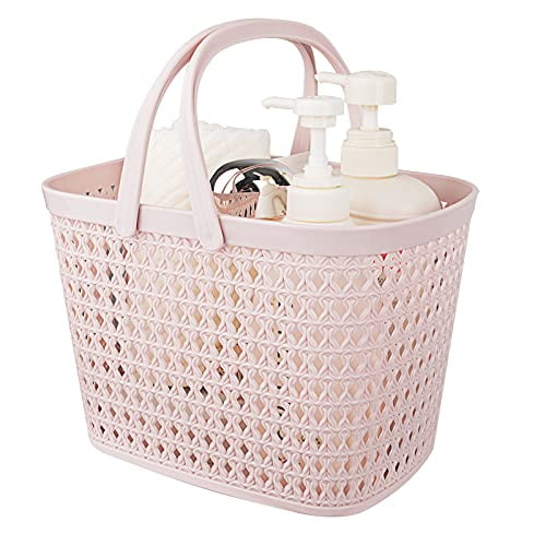 Portable Shower Caddy Basket Plastic Bath Tote with Handle Storage