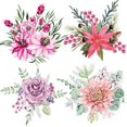 thumbnail image 2 of QCF91 serie Rosa pegatina de ramo de Navidad calcomanía de celebración calcomanía de decoración de habitación, 2 of 4