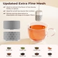 thumbnail image 4 of 2 Pack Tea Strainers for Loose Tea, Extra Fine Mesh Tea Infuser, 304 Stainless Steel & Updated Slim Threaded Lid, Loose Leaf Tea Steeper for Black Tea, Rooibos, etc, 4 of 13