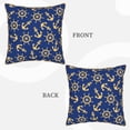 thumbnail image 3 of KLL Anchors and Nautical Decorative Throw Pillow Covers Velvet Soft for Couch Sofa Bedroom Living Room Outdoor - 16"x16", 3 of 8
