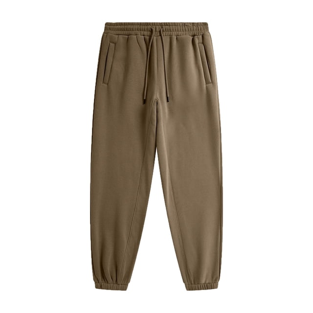 Pantalones largos para hombre, color liso, informales, con cordón en el tobillo, pantalones largos para hombre