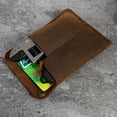 ZPAQI Upgraded Leather Sheath Folding Knife Flashlight Holder EDC Tool