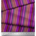 thumbnail image 3 of Soimoi Purple Cotton Voile Fabric Vertical Stripe Printed Craft Fabric by the Yard 42 Inch Wide, 3 of 3