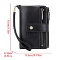 thumbnail image 3 of Amzcrzy Leather Wallet Women's Rfid Blocking Leather Wallet Ladies' Wallet Multi-Functional Three-Fold Short Style Vintage Large Capacity Coin Purse Storage and Organization Home Storage, 3 of 6