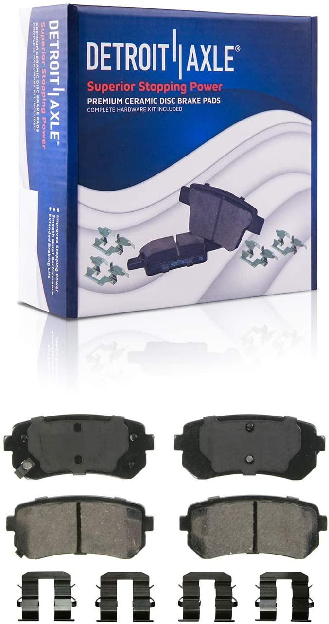 Detroit Axle Rear Brakes Ceramic Brake Pads Replacement for Hyundai