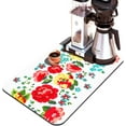 thumbnail image 2 of Coffee Bar Mat Accessories for Countertop Pioneer Flower Absorbent Hide Stain Rubber Backed Dish Drying Mats for Kitchen Counter Draining Pad Decor Gift Fit Under Coffee Maker (20x12in), 2 of 5