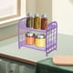 thumbnail image 5 of Estante de Almacenamiento Doble para Cocina, Organizador de Drenaje de Encimera de Doble Capa con Filtro para Palillos y Utensilios, Color Morado, Artículos Esenciales para El Hogar., 5 of 6